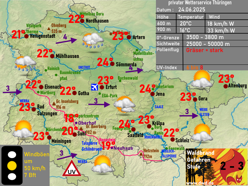 Wettervorhersage Thüringen 