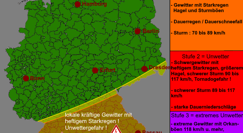 Warnlagebericht Deutschland Warnkarte