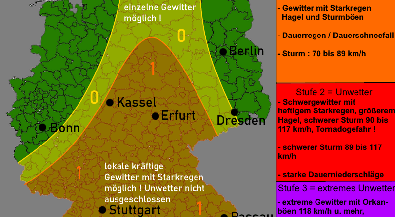 Warnlagebericht Deutschland Warnkarte