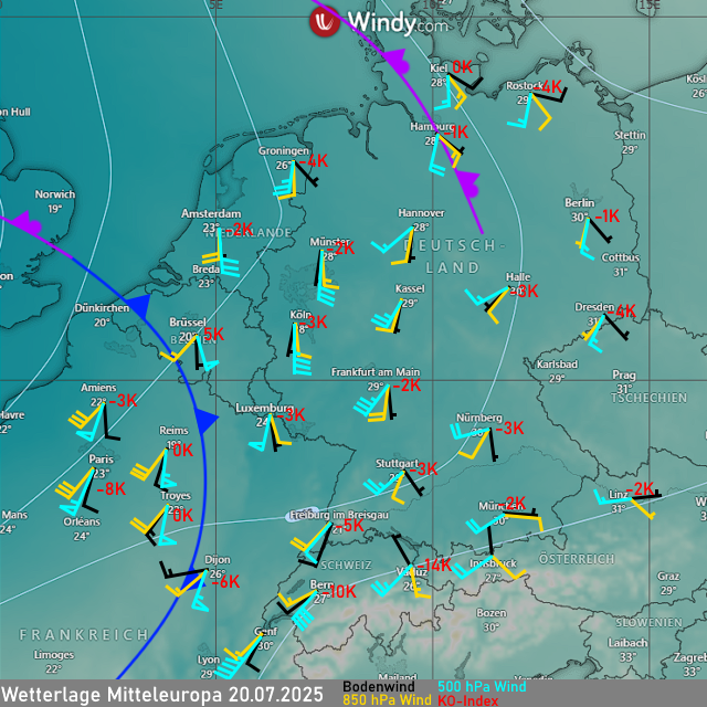 Warnlagebericht Deutschland Wetterlage