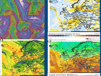 Wetterwissen Modellkarten Viererpanell Atlantikausschnitt