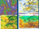 Wetterwissen Modellkarten Viererpanell Atlantikausschnitt