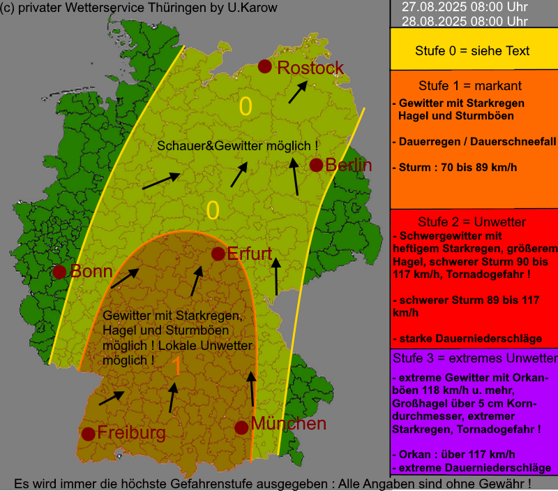 Warnlagebericht Deutschland Warnkarte
