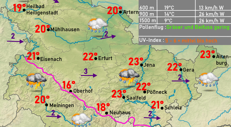 Wettervorhersage Thüringen