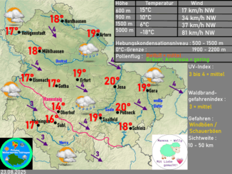 Wettervorhersage Thüringen Wetterkarte