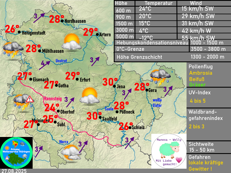 Wettervorhersage Thüringen Wetterlage 