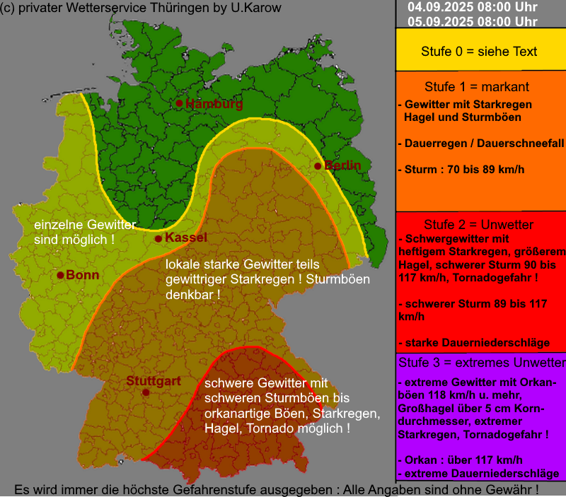 Warnlagebericht Deutschland Warnkarte 