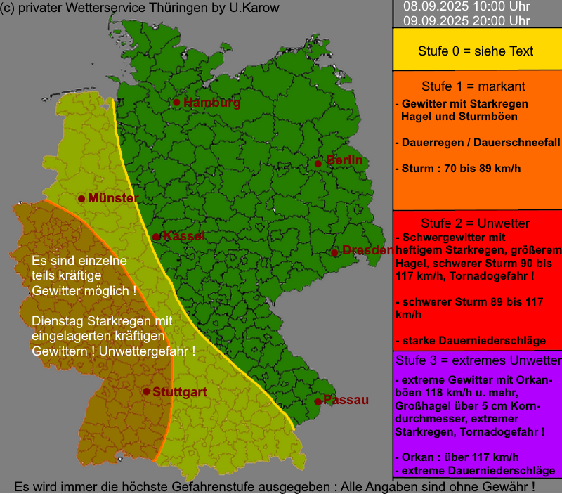 Wetterwarnung Deutschland Warnkarte