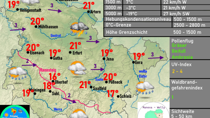 Wettervorhersage Thüringen Wetterkarte