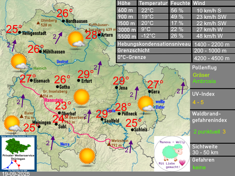 Wettervorhersage Thüringen 