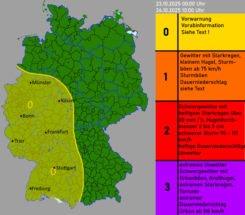 Warnlagebericht Deutschland Vorwarnung