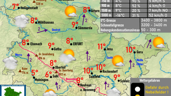 Wettervorhersage Thüringen