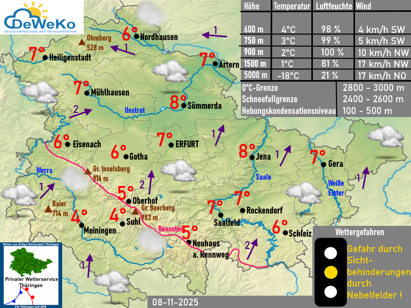 Wettervorhersage Thüringen 
