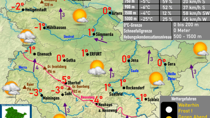 Wettervorhersage Thüringen Wetterkarte