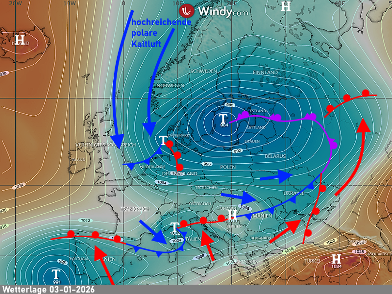 wetterlage-03012026 Wetterlage durch Tiefdruck und hochreichender Kaltluft geprägt!