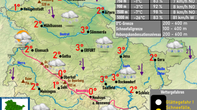 Wettervorhersage Thüringen 18-02-2026
