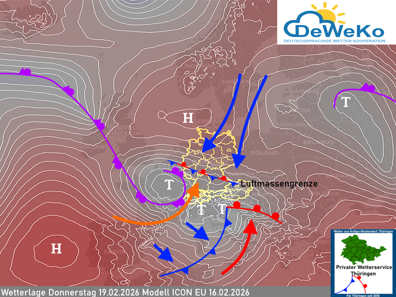 Wetterlage Donnerstag 19-02-2026 ICON EU 
