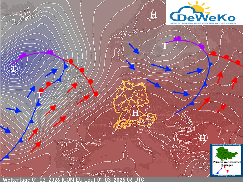 Wetterlage Sonntag 01-03-2026 