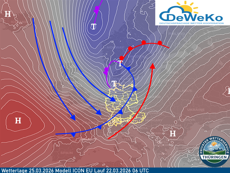 Wetterlage Mittwoch 25-03-2026