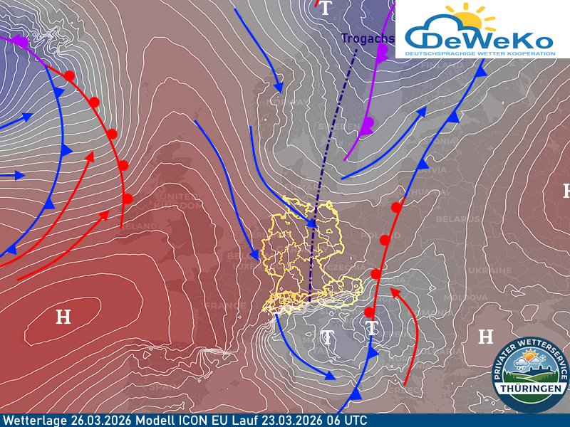 Wetterlage Donnerstag 26.03.2026