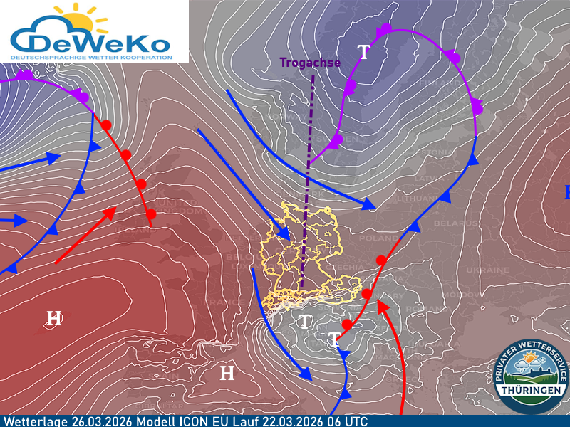 Wetterlage Donnerstag 26-03-2026