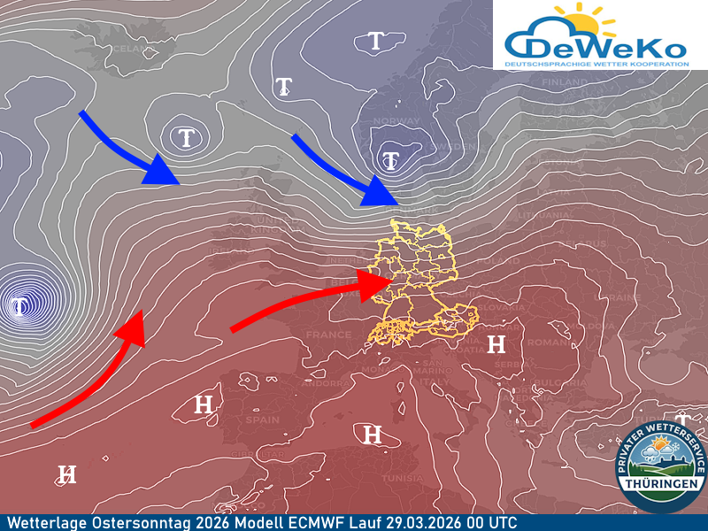 Wetterlage ostern 2026 ECMWF