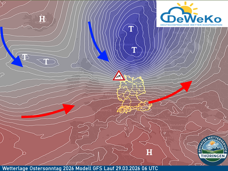 Wetterlage Ostern 2026 gfs 