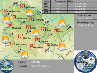 WettervorhersageKarte Thüringen
