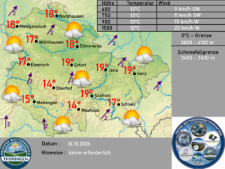 Wetterkarte Thüringen